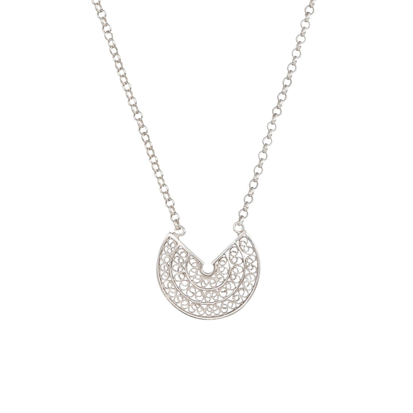 Necklace Circles in Silver