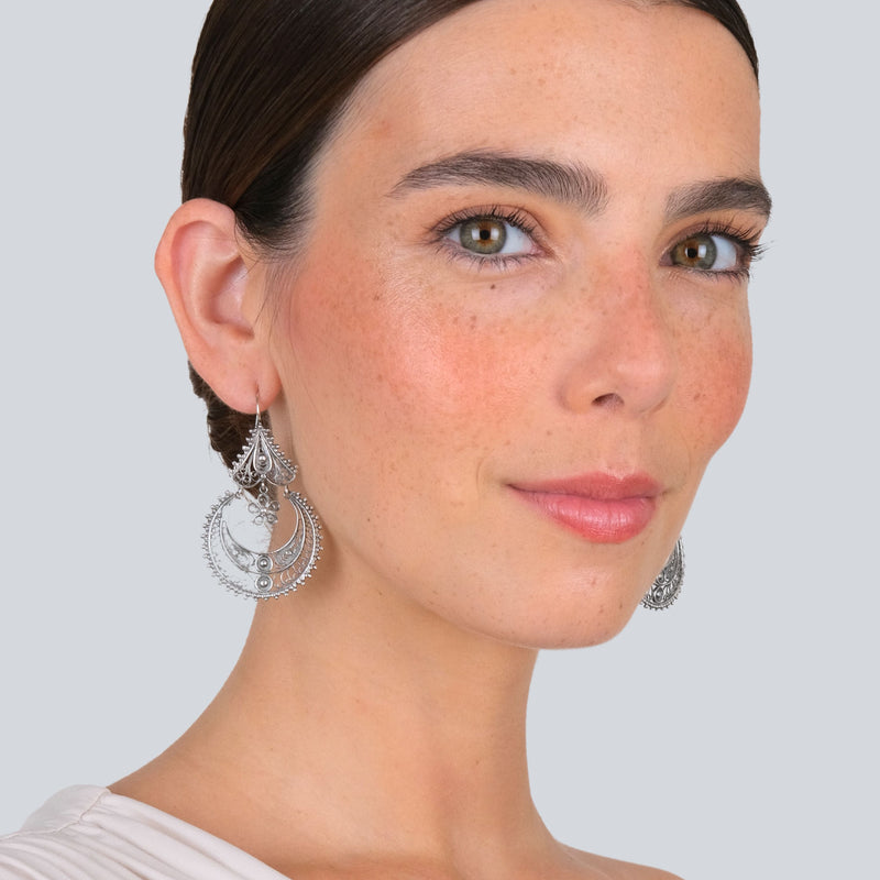 Pendientes Arrecadas Ciclo de Plata