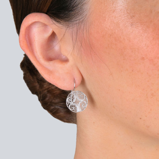 Earrings Circles in Silver