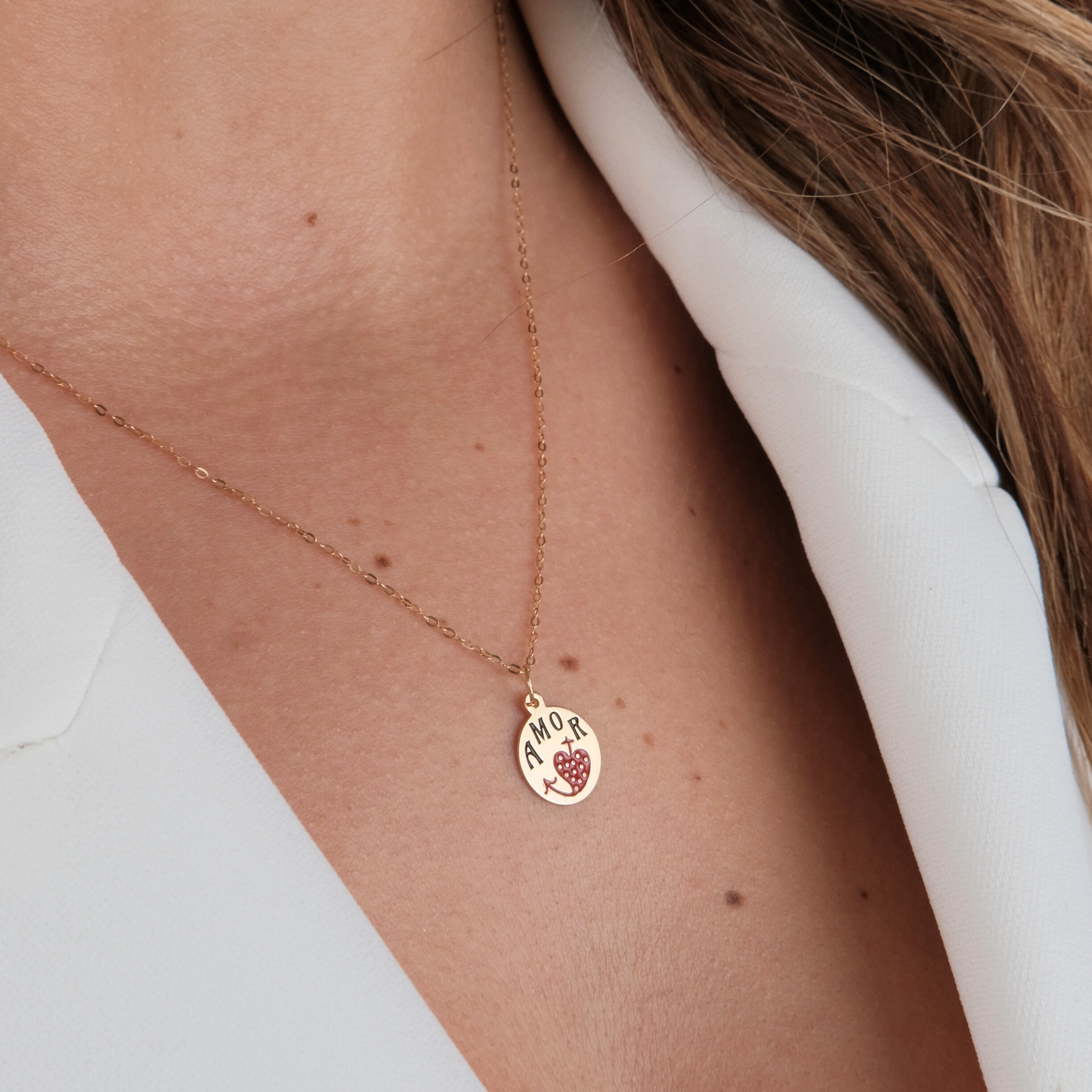 Pendant Amor in 19,2Kt Gold