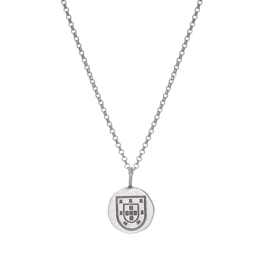 Necklace Escudo Long in Silver