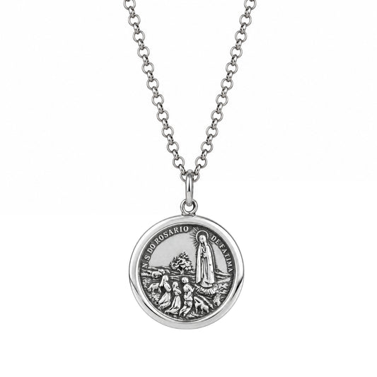 Halskette Erscheinung Unserer Lieben Frau von Fátima aus Sterlingsilber