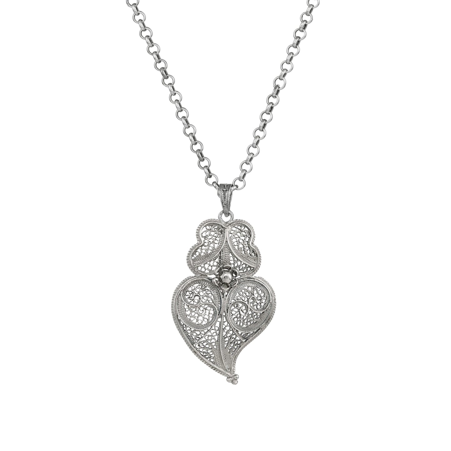 Necklace Heart of Viana 4,5 cm in Silver