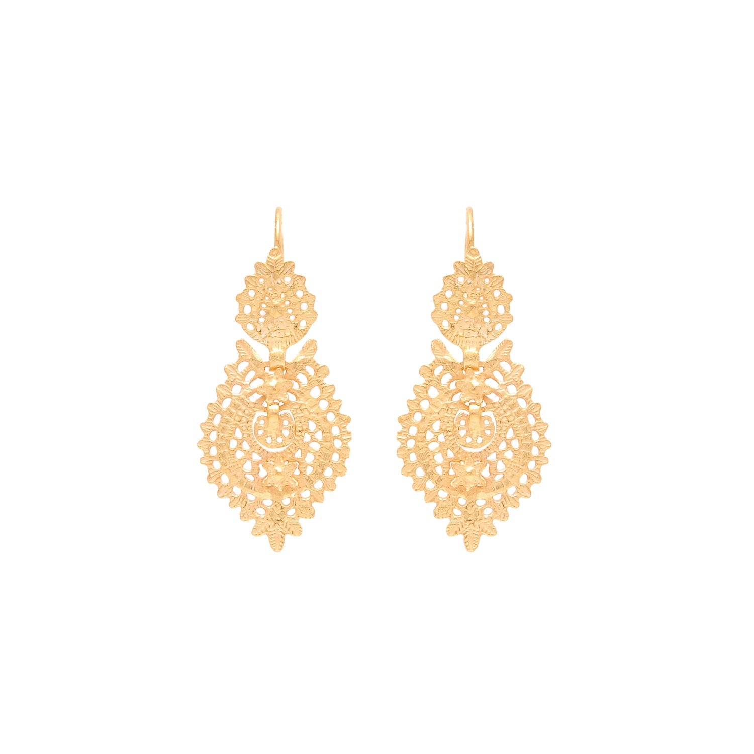 Queen Earrings S in Gold Plated Silver