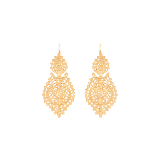 Queen Earrings S in Gold Plated Silver