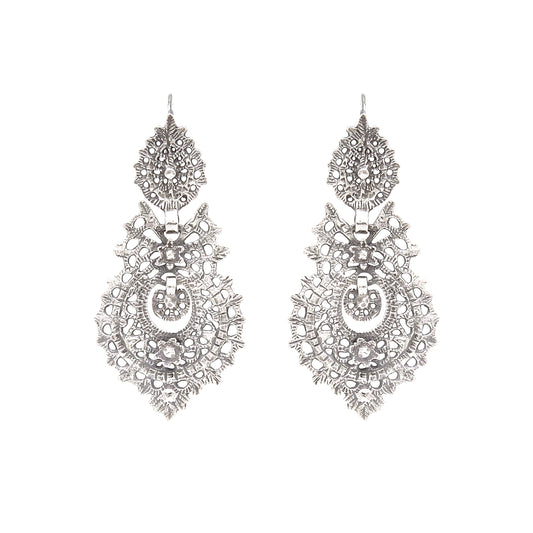 Queen Earrings M in Silver