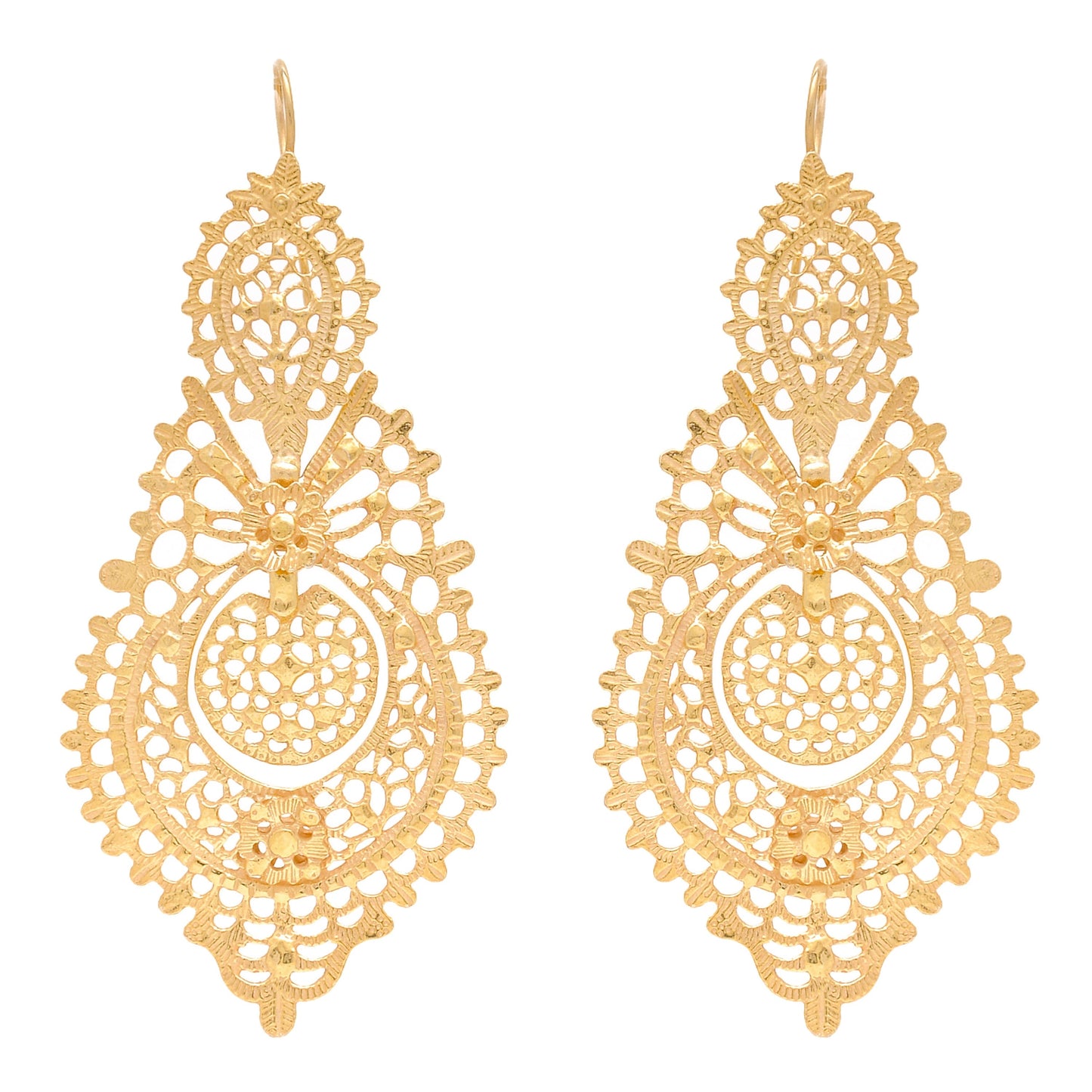 Queen Earrings XL in Gold Plated Silver