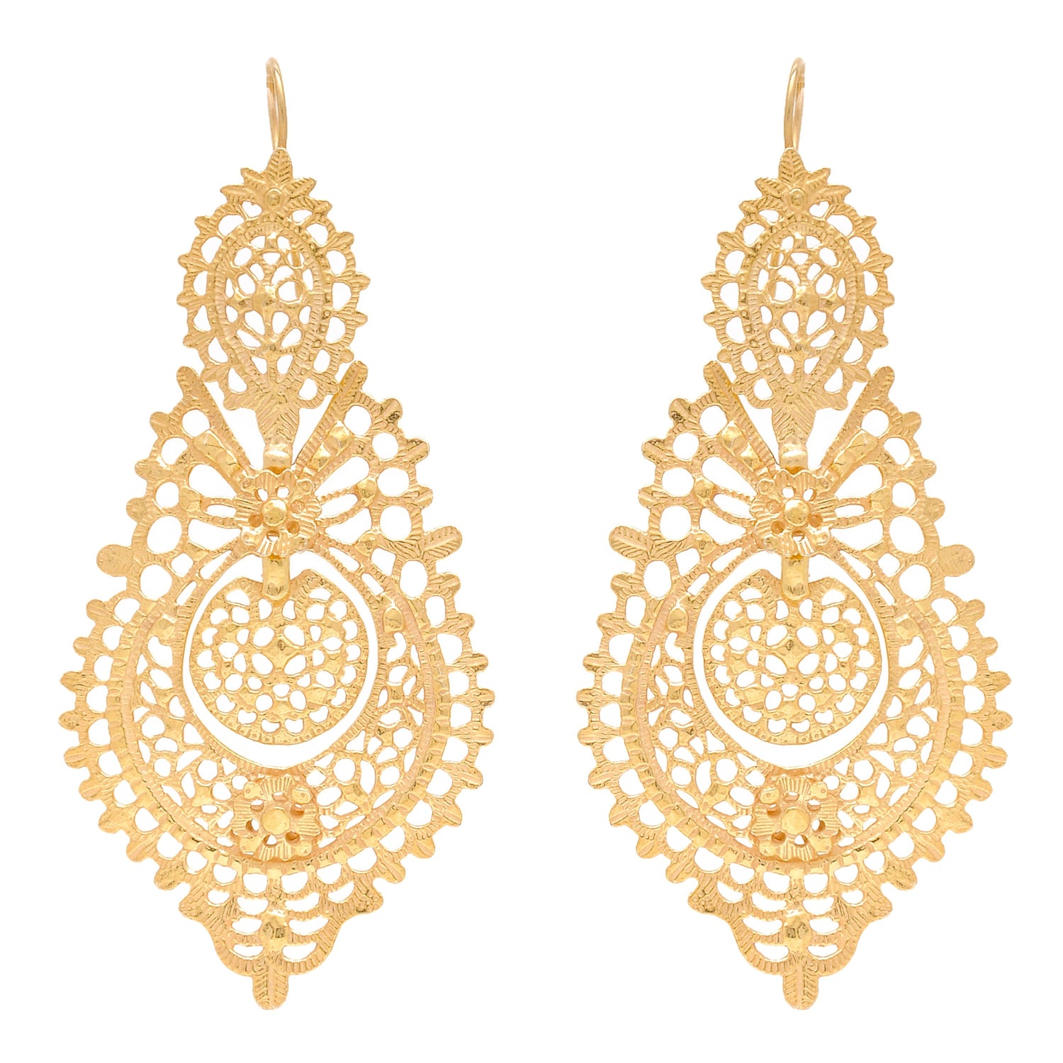Queen Earrings XL in Gold Plated Silver