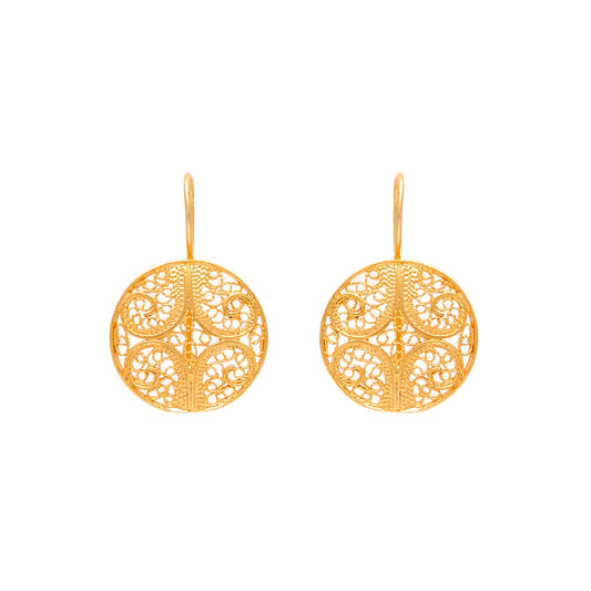Earrings Circles in 9Kt Gold