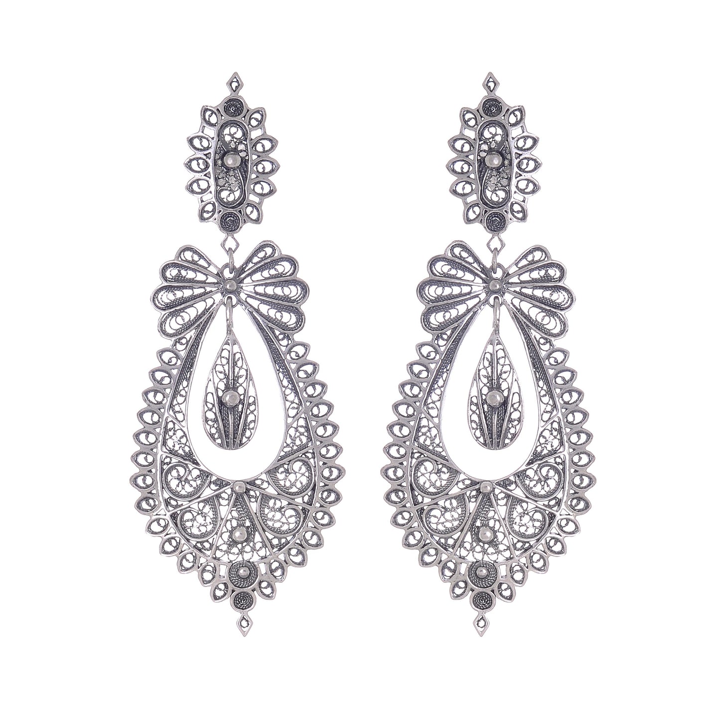 Earrings Princess Icon in Silver