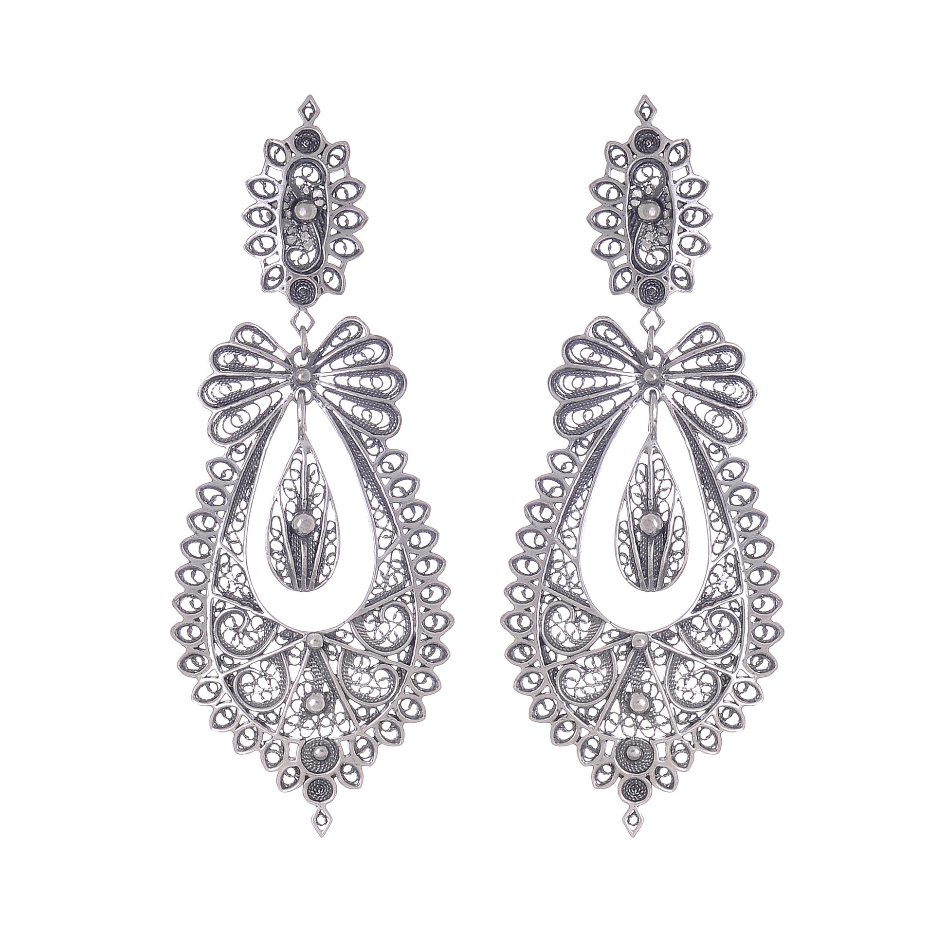 Earrings Princess Icon in Silver