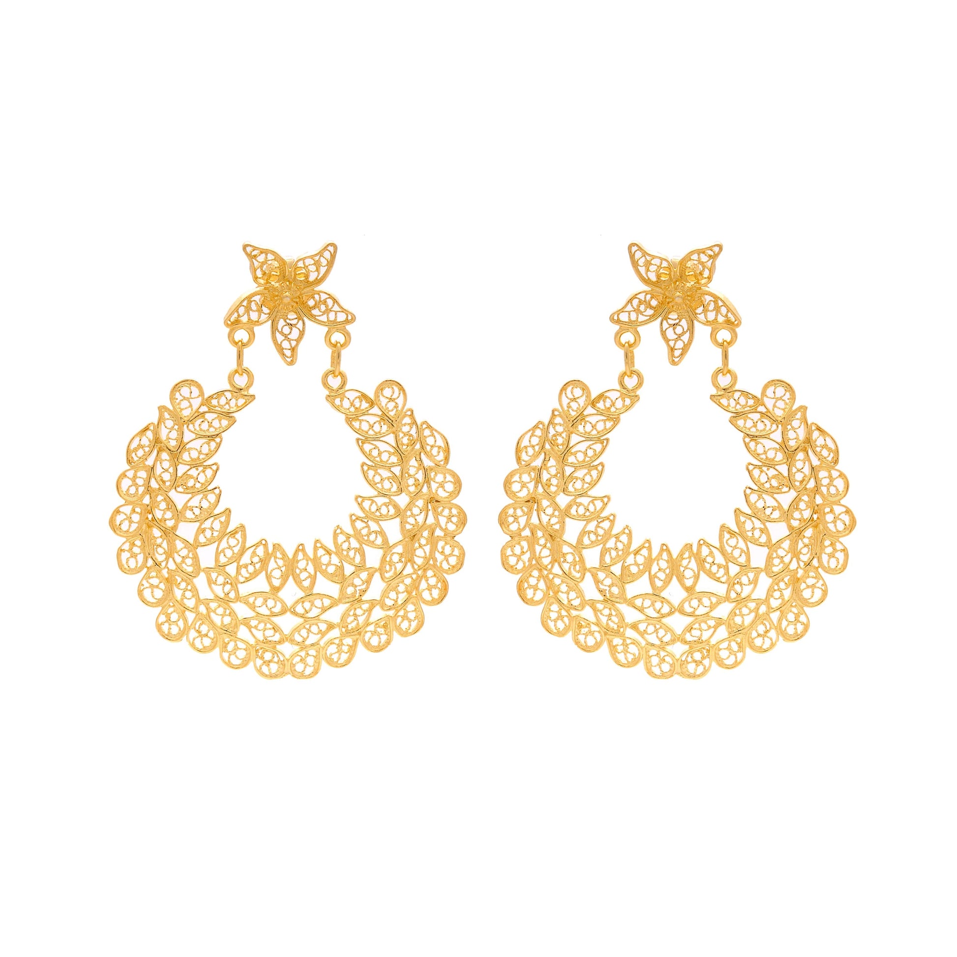 Earrings Ciclo in Gold Plated Silver
