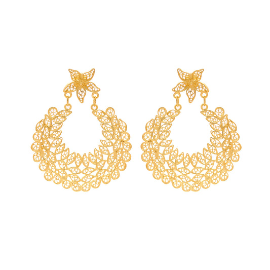 Earrings Ciclo in Gold Plated Silver