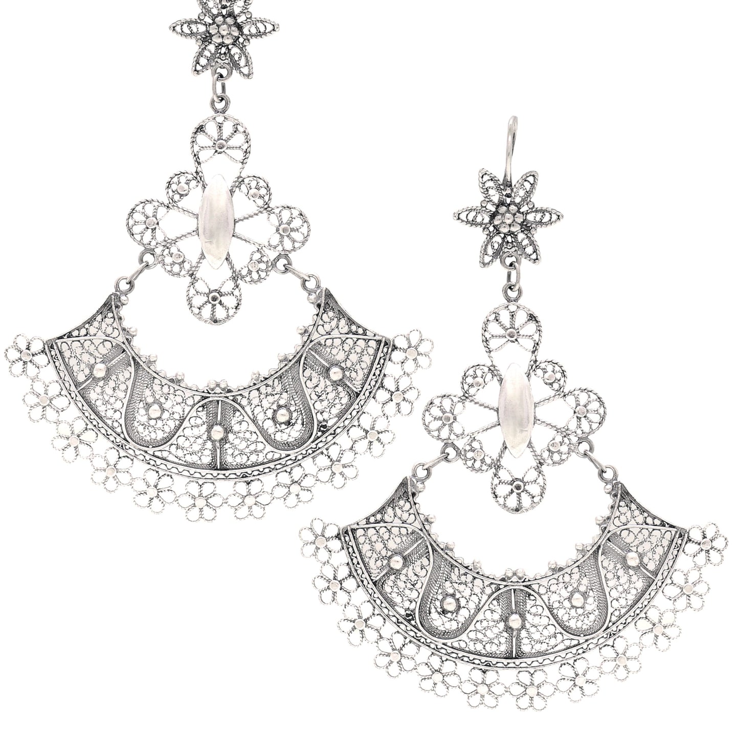 Earrings Skirt in Silver