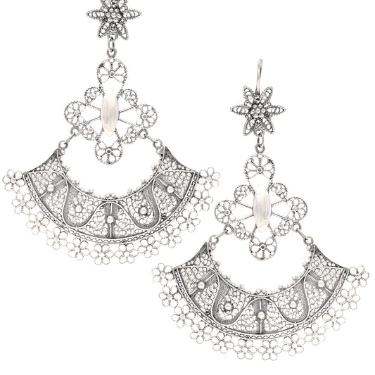 Earrings Skirt in Silver