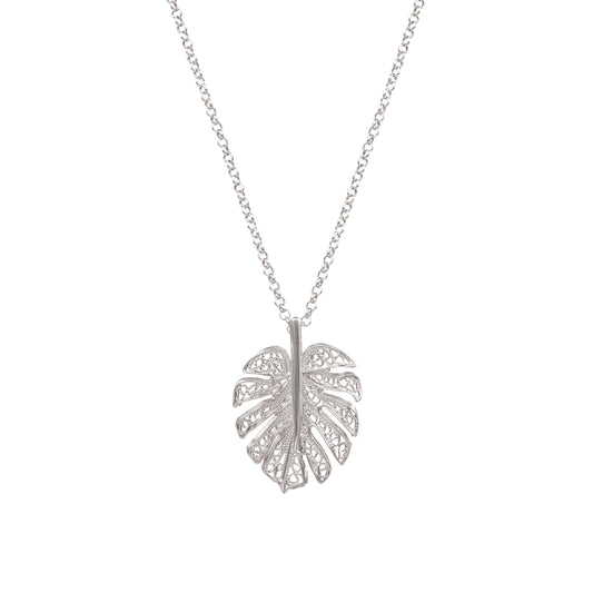 Necklace Monstera in Silver
