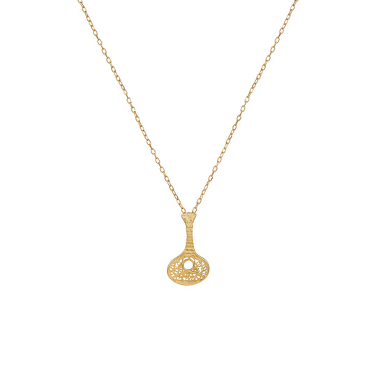 Necklace Guitar in Gold Plated Silver
