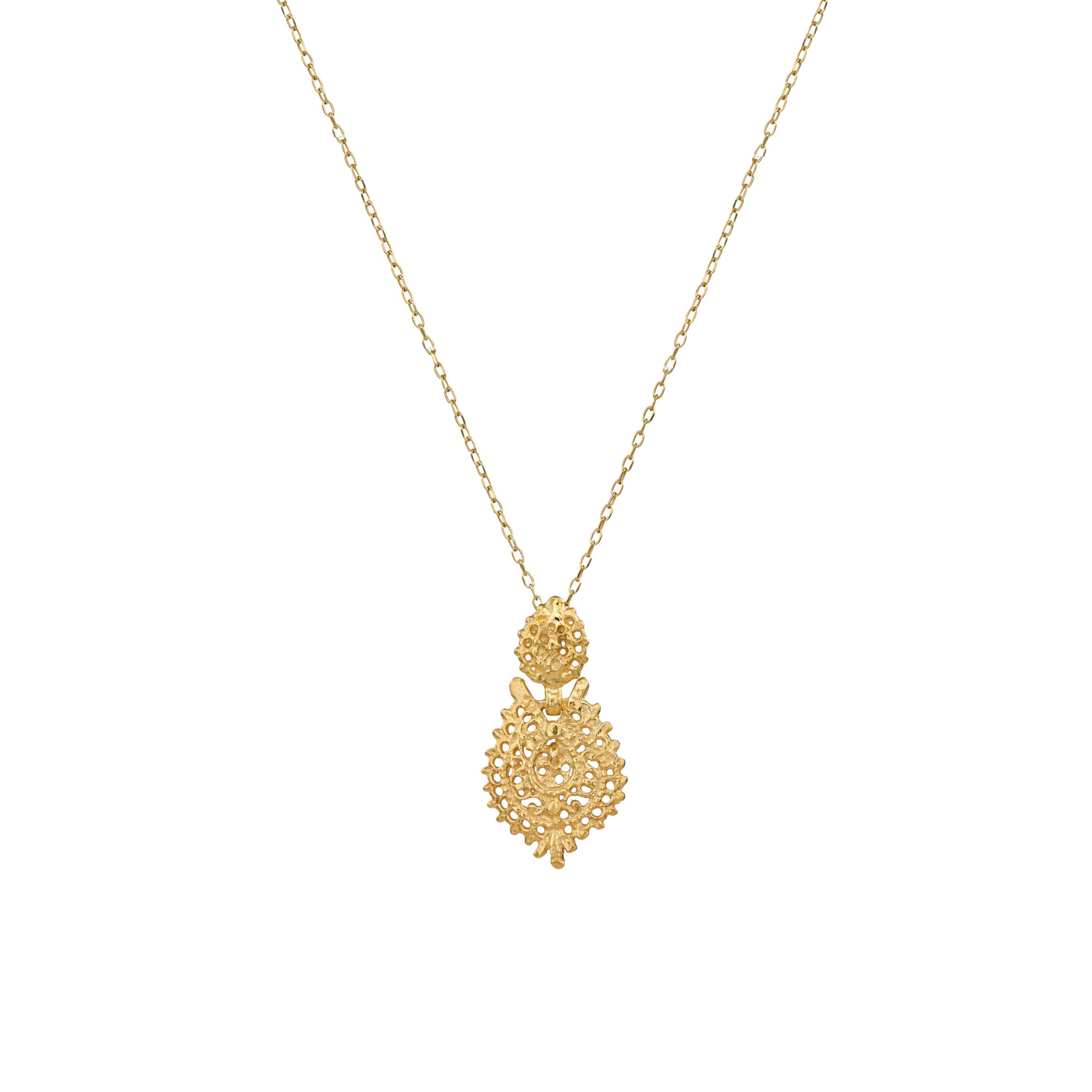 Necklace Queen Earring in Gold Plated Silver
