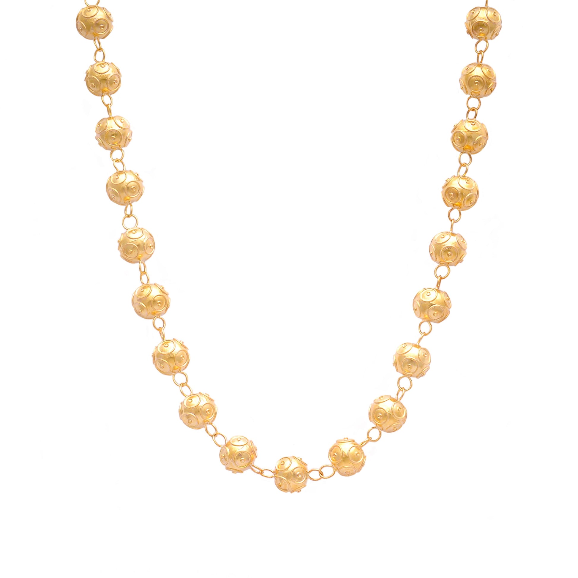 Necklace Viana's Contas in Gold Plated Silver