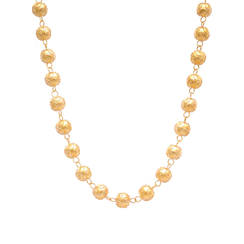 Necklace Viana's Contas in Gold Plated Silver