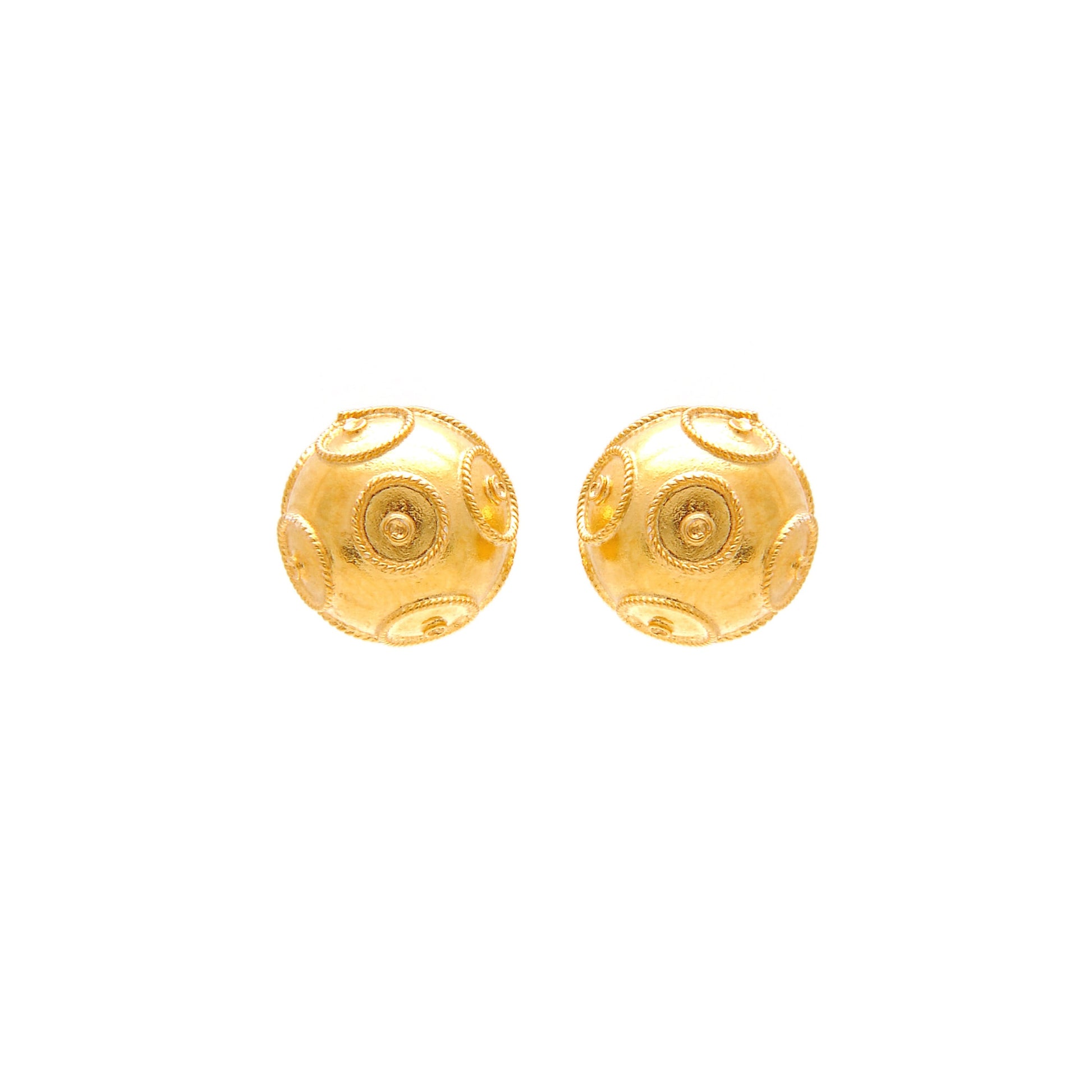 Earrings Viana’s Conta in Gold Plated Silver