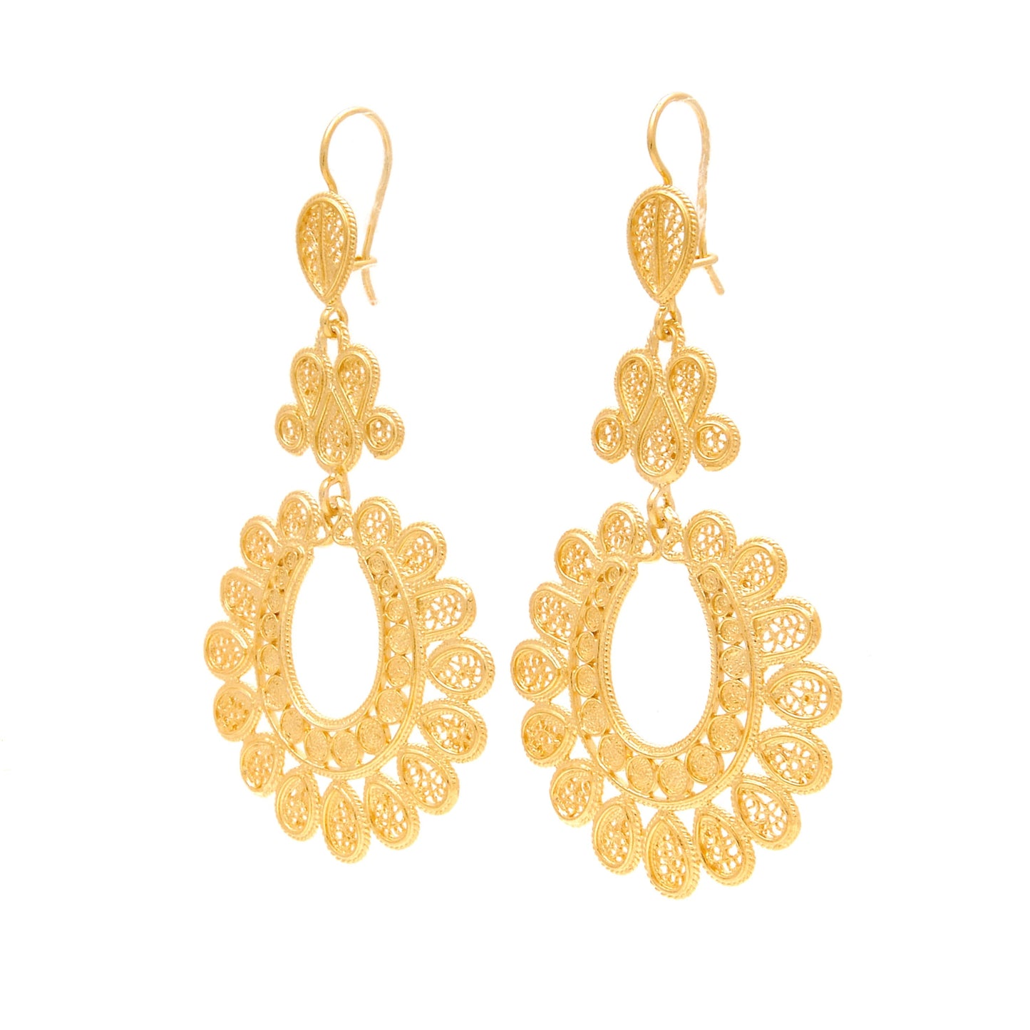 Earrings Other Side of the Mirror in Gold Plated Silver