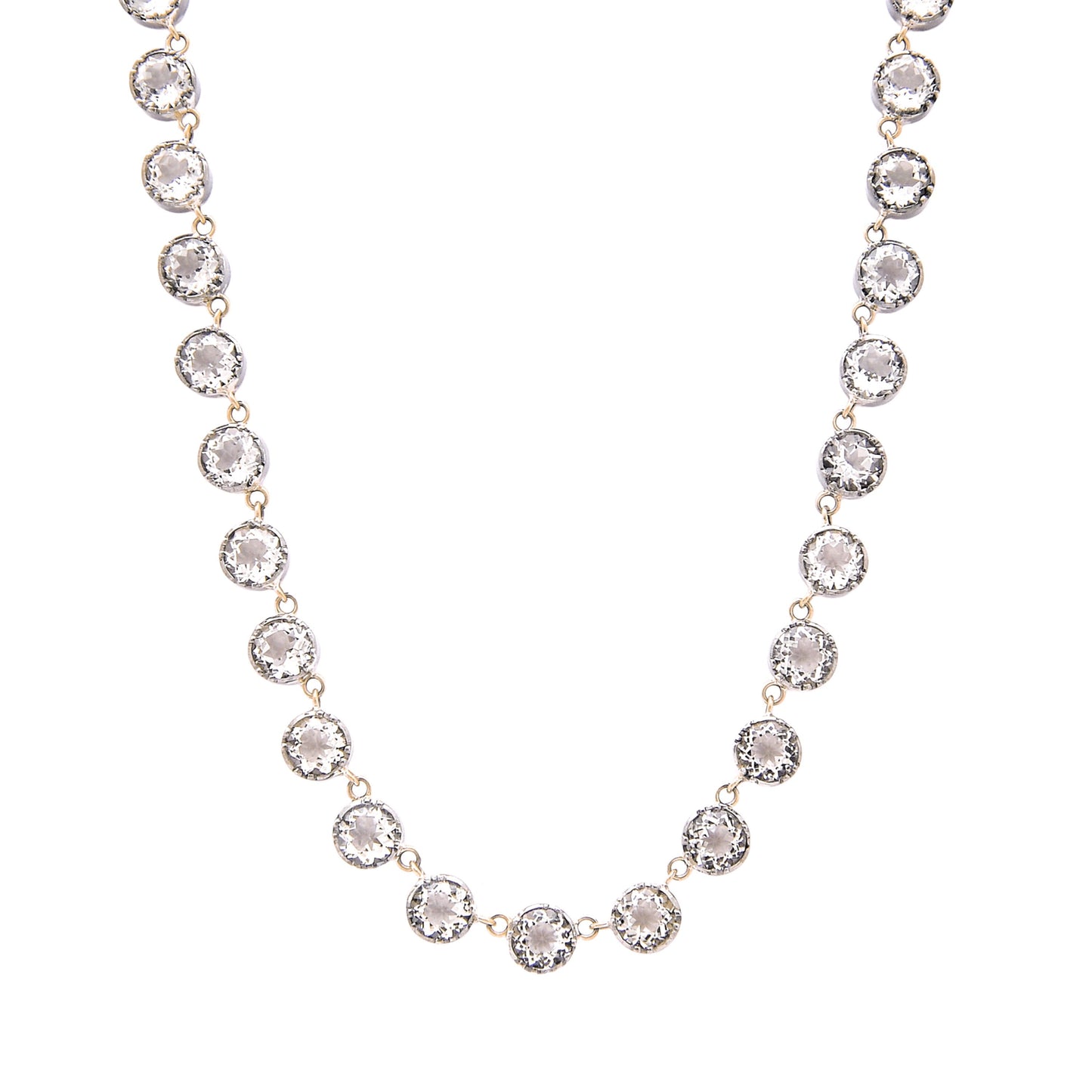 Necklace Riviera Rock Crystal in Silver and Gold