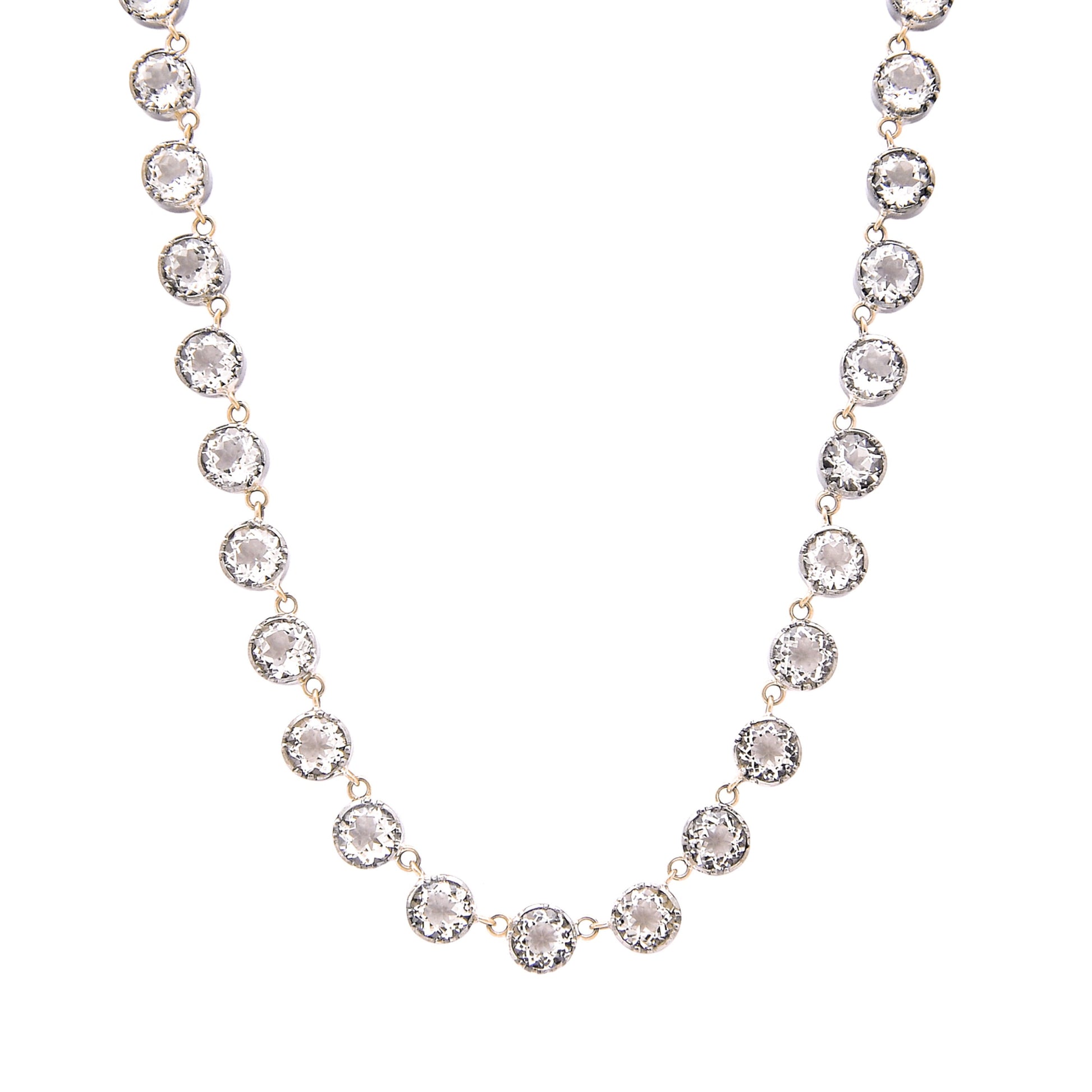 Necklace Riviera Rock Crystal in Silver and Gold