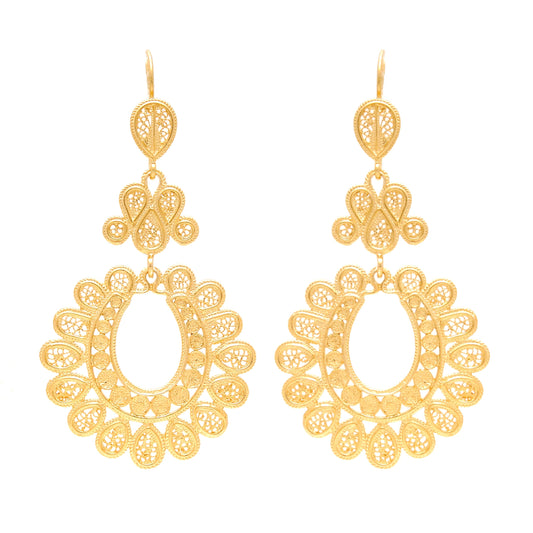 Earrings Other Side of the Mirror in Gold Plated Silver