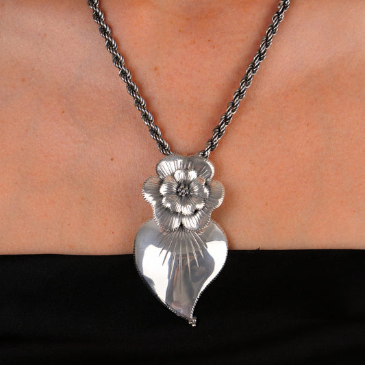 Collar Corazón de Amália de Plata