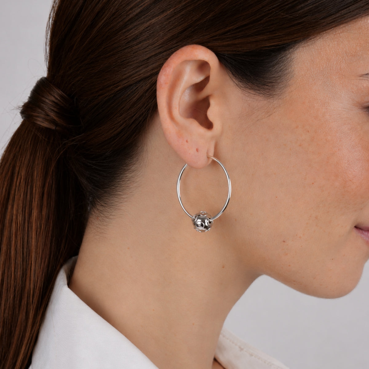 Earrings Hoops Viana’s Conta in Silver