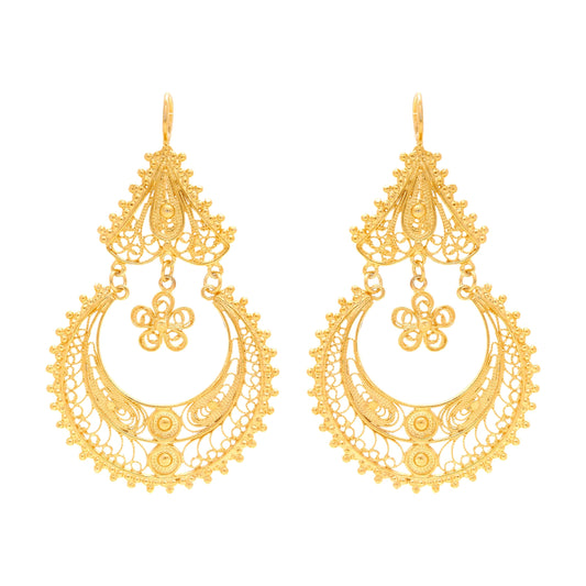 Earrings Arrecadas Ciclo in Gold Plated Silver