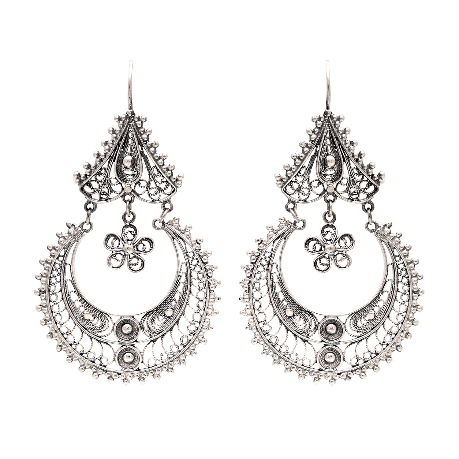 Earrings Arrecadas Ciclo in Silver