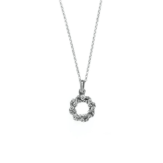 Necklace Crown Marcasites in Silver