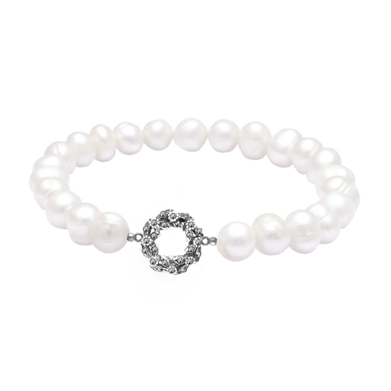 Bracelet Crown Marcasites in Silver