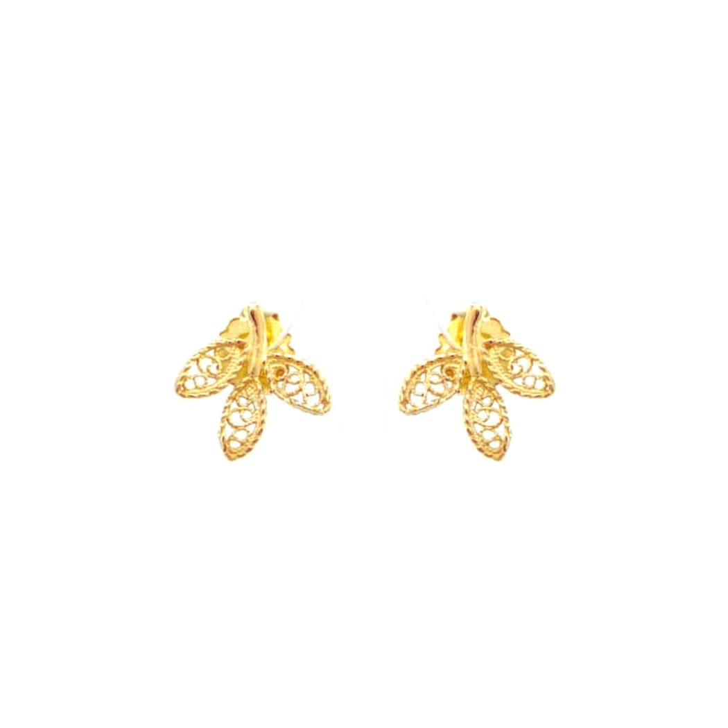Earrings Leaves in 19,2Kt Gold