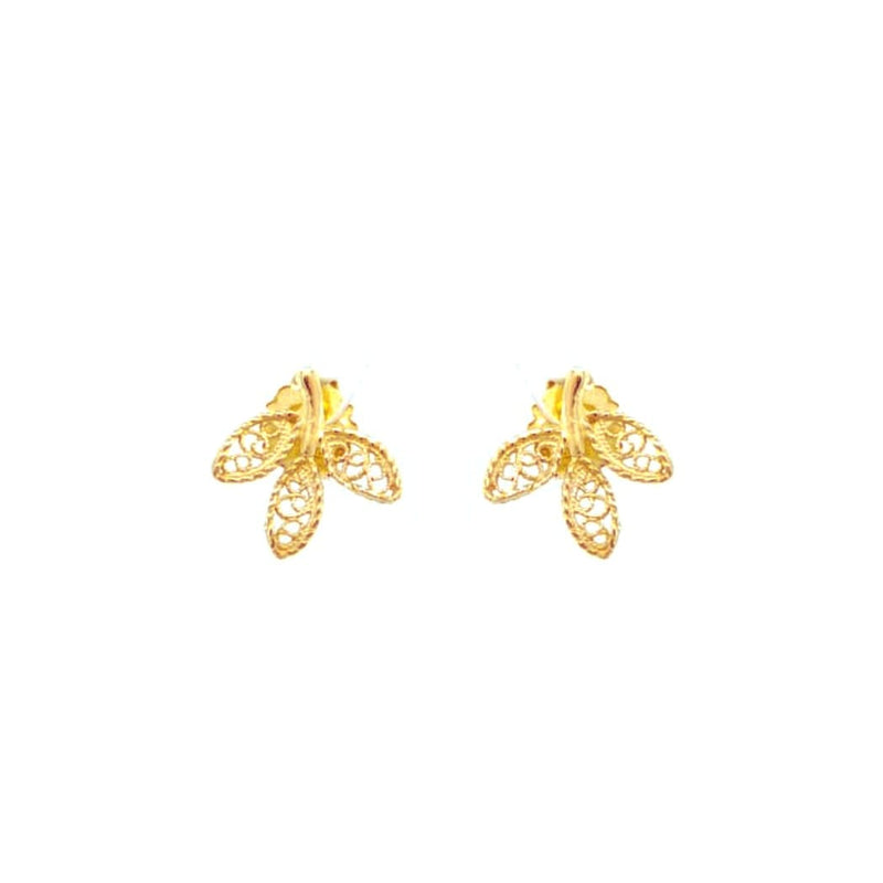 Earrings Leaves in 19,2Kt Gold