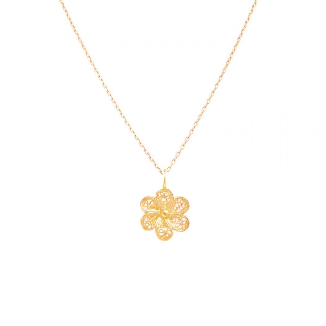 Necklace Flower in 19,2Kt Gold