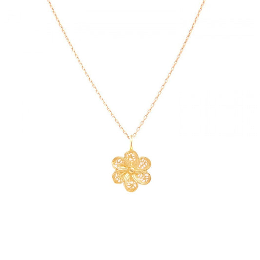 Necklace Flower in 19,2Kt Gold