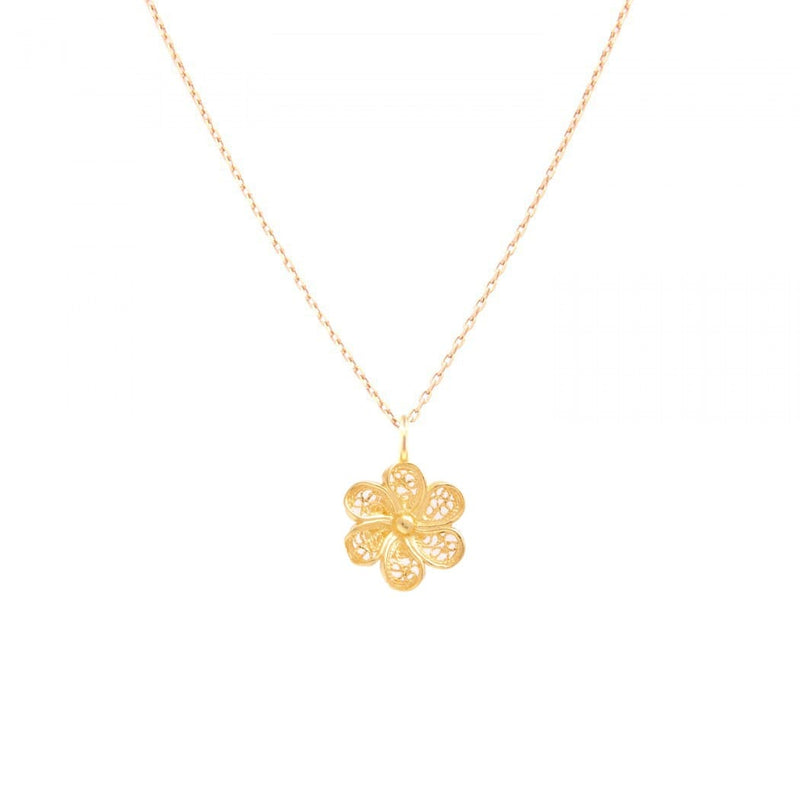 Necklace Flower in 19,2Kt Gold
