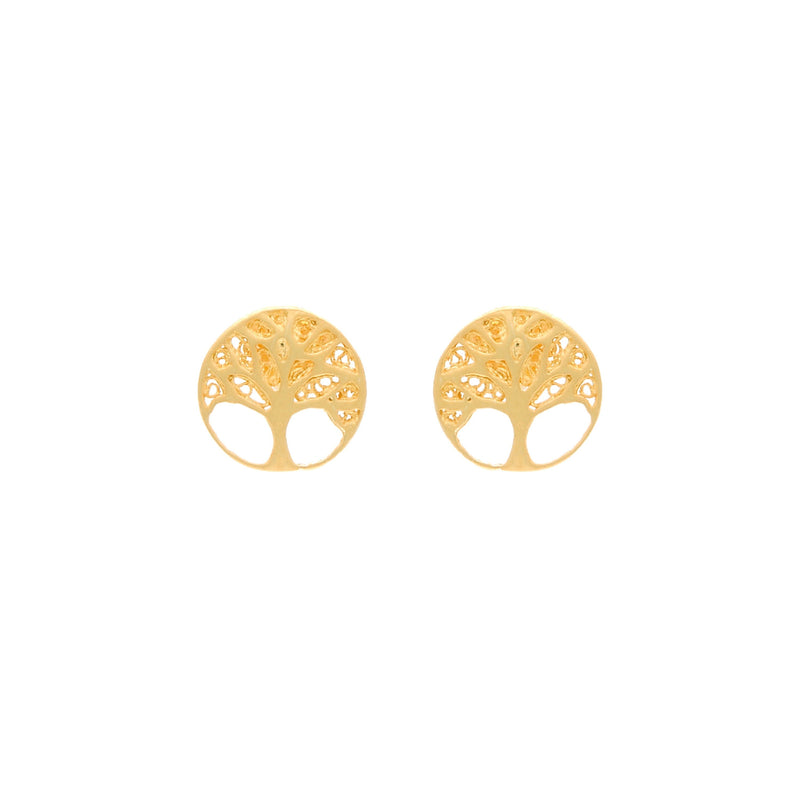 Earrings Tree of Life in 19,2Kt Gold