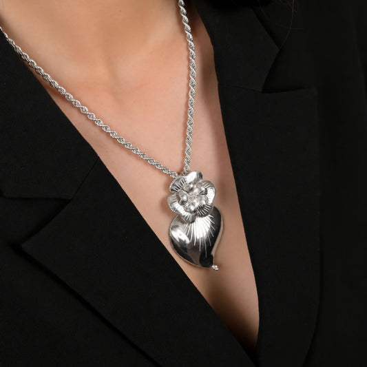 Collar Corazón de Amália de Plata