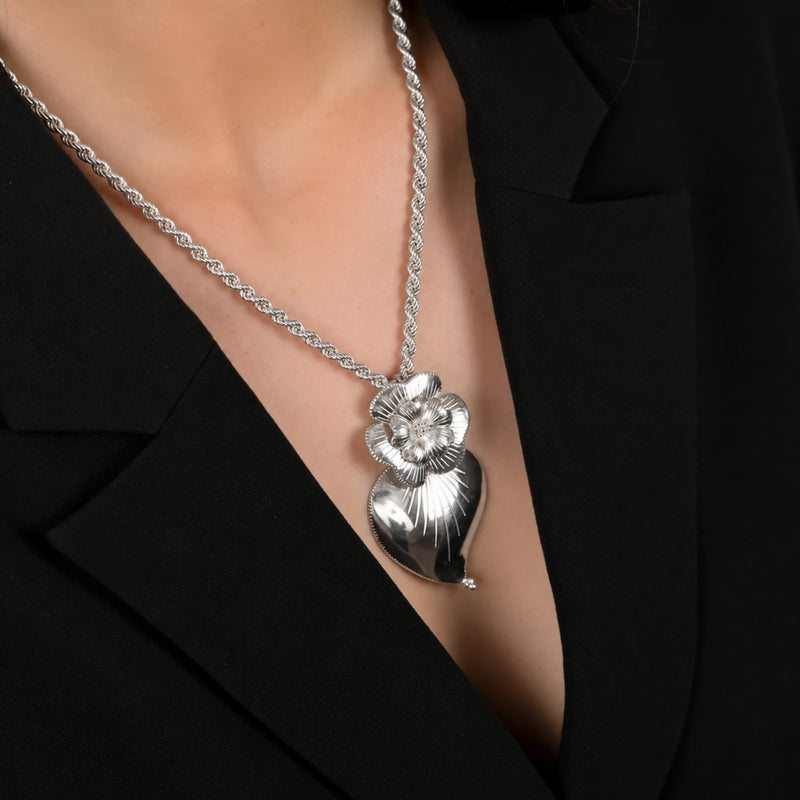 Collar Corazón de Amália de Plata