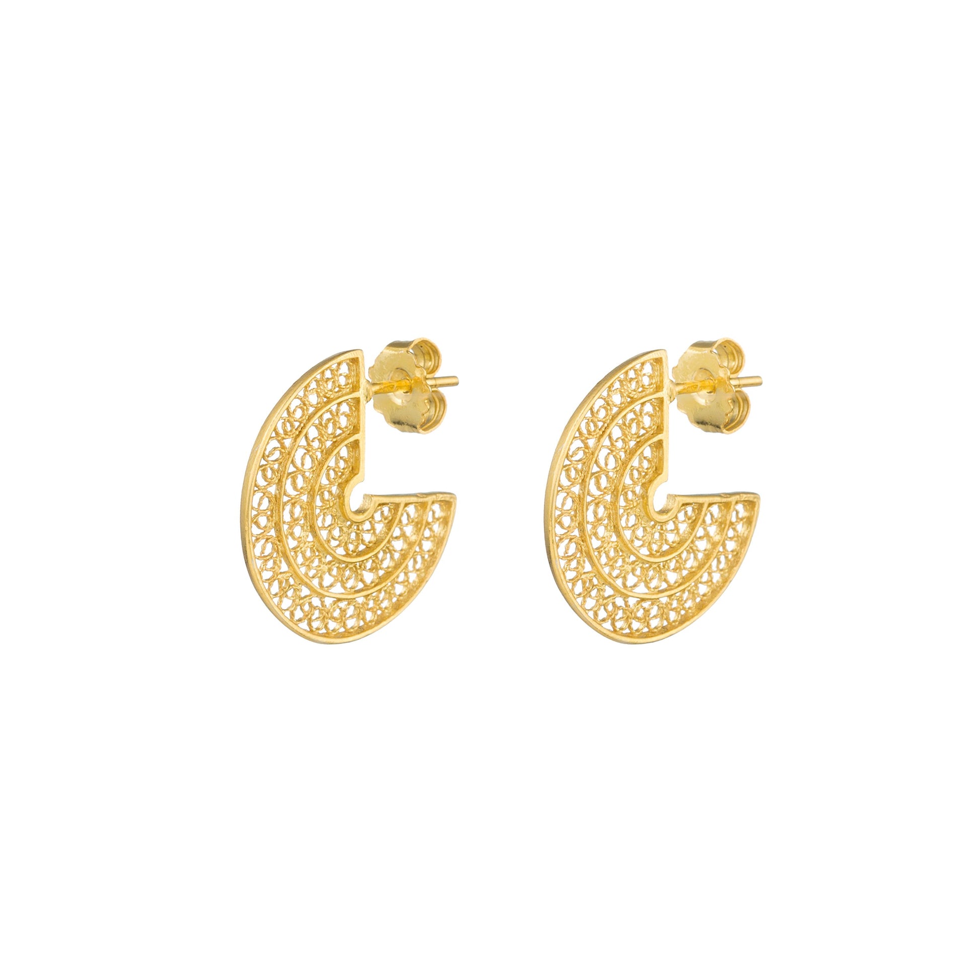 Set Circles in Gold Plated Silver