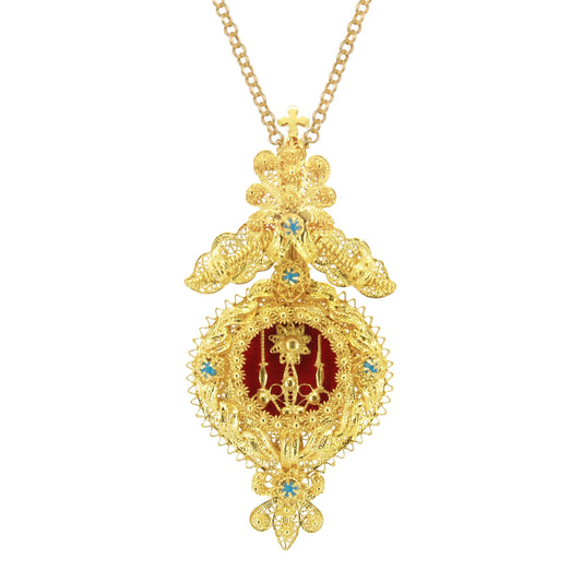 Necklace Shrine XL in Gold Plated Silver