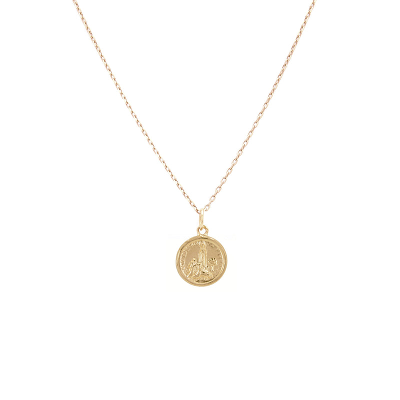 Necklace Our Lady of Fátima and Little Shepherds in 19,2Kt Gold