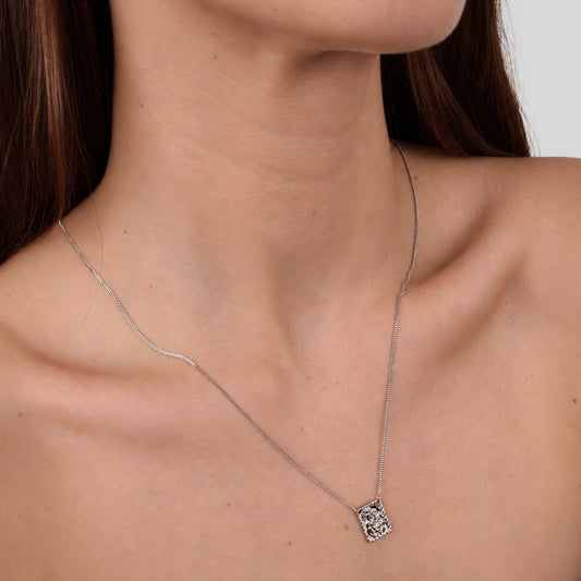 Necklace Scapular in Silver