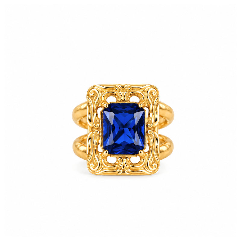 Anillo Puerto de Plata Bañada en Oro