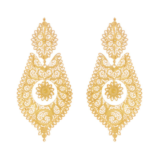 Queen Earrings Icone in Gold Plated Silver