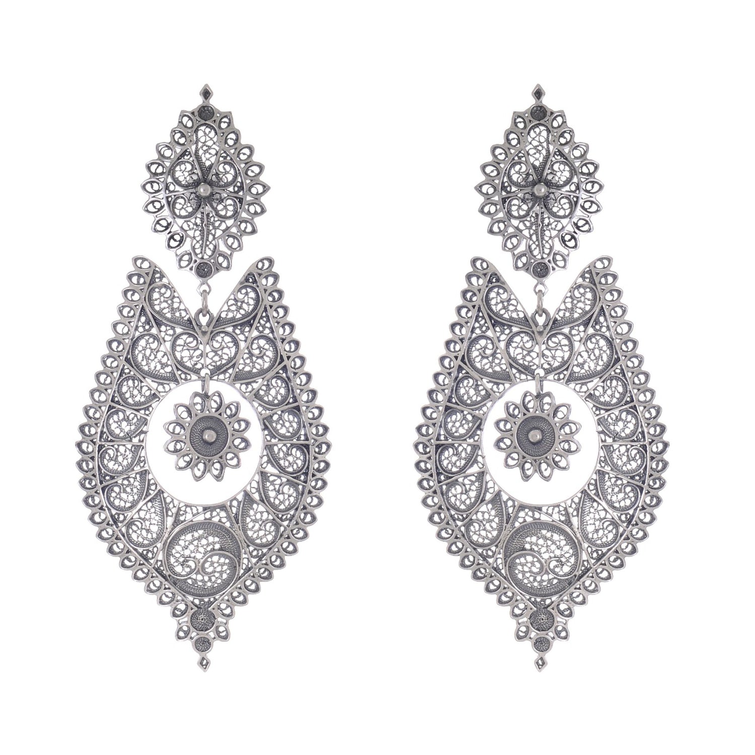 Queen Earrings Icone in Silver